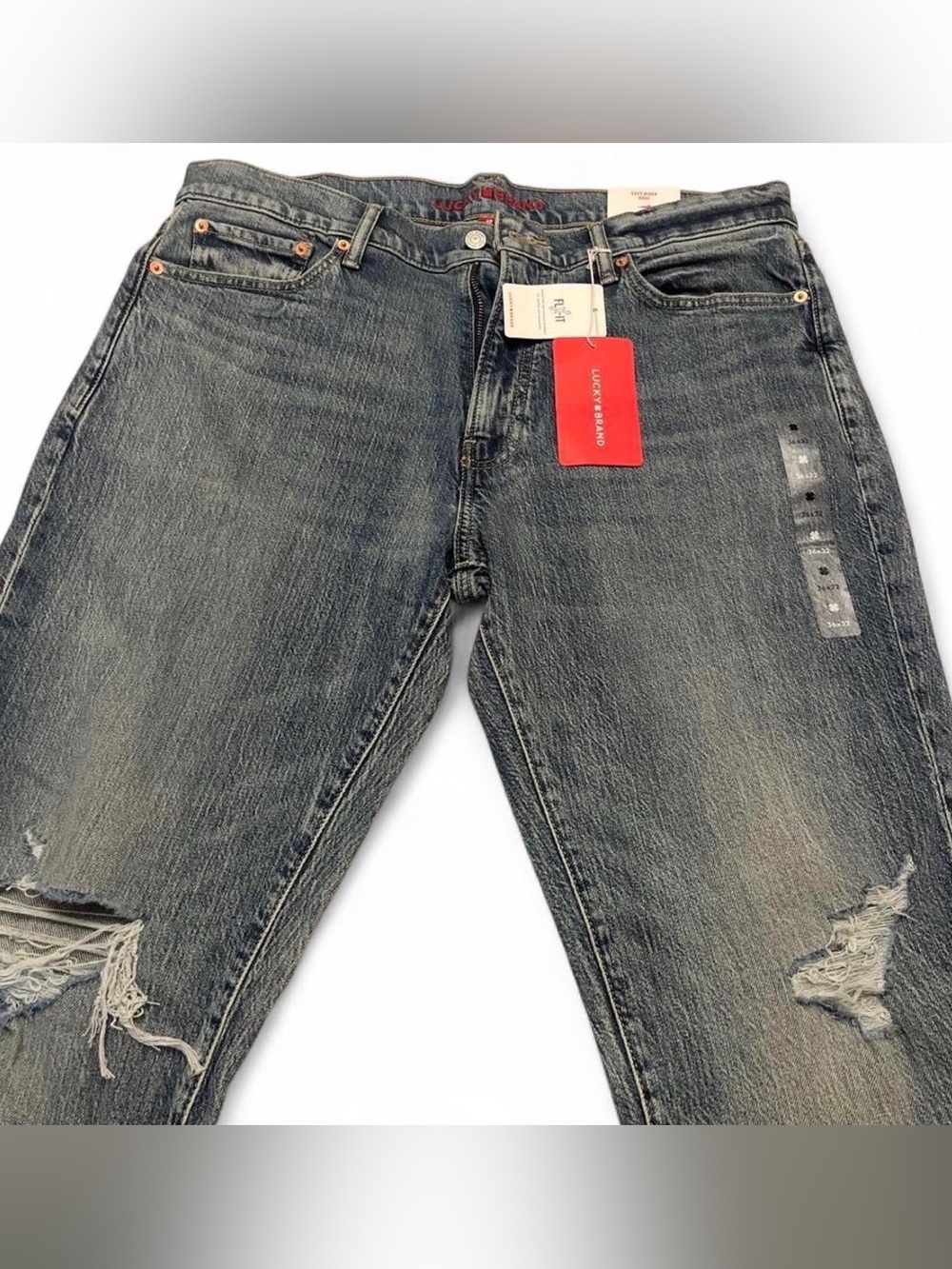 Lucky Brand Easy Rider distressed jeans. Size 36x32